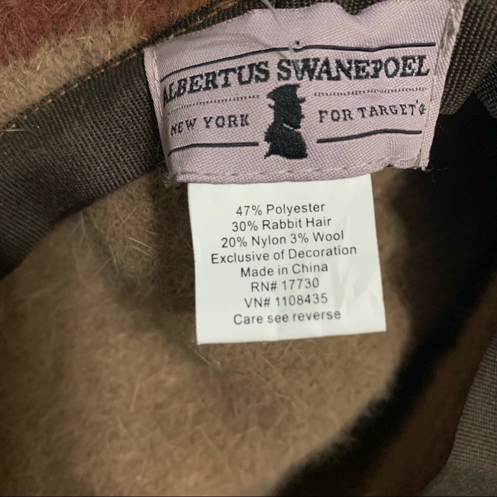 ALBERTUS SWANEPOEL Brown Camo Rabbit Hair Hat - Picture 5 of 5